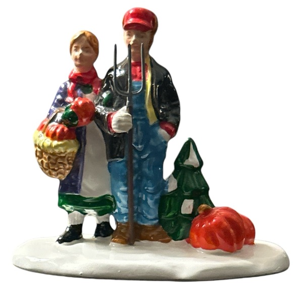 Dept 56 Original Snow Village Country Harvest 5415-1 Fall Pumpkins 1991 Retired - Picture 1 of 9